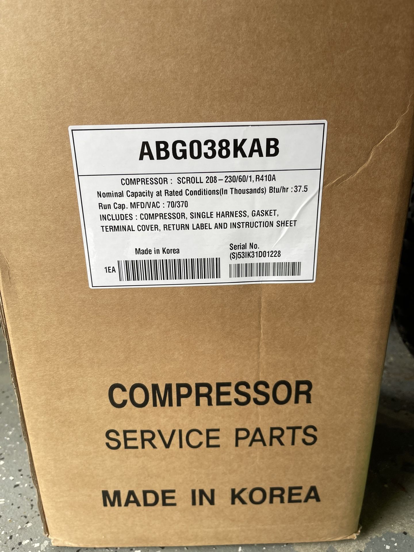 LG HOME AC Compressor ABG038KAB