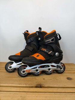 K2 F.I.T. 80 ALU Men's Inline Skates Size US 7.5 Black Orange