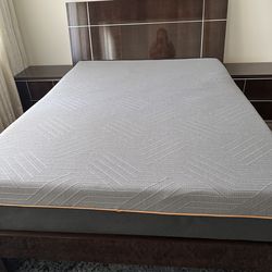 Full size bed set with storage