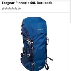 Pinnacle 60L Hiking Backpack With Rain Cover 