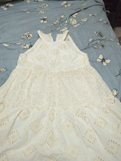 Zara summer eyelet dress