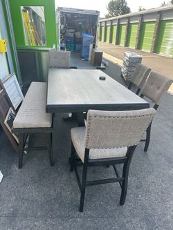 Dinning Table 6 peace, dining table with bench seat