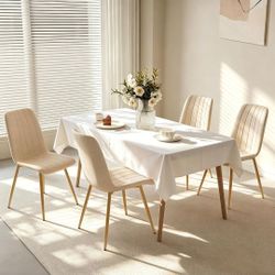 ONLY CHAIRS High Back Upholstered Dining Chairs Set of 4, Beige
Breathable Linen Fabric, Sturdy Metal Frame, Modern Dining Chairs for Kitchen Dining R