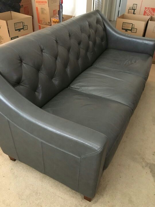 Leather Sofa Macy S Claudia Ii Slate Grey For In Fort Lauderdale Fl Offerup