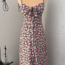 Spaghetti Strap Floral  Sunday Dress 