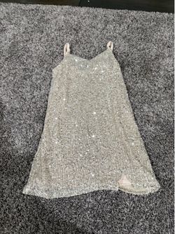 Silver Sequin girl Dress