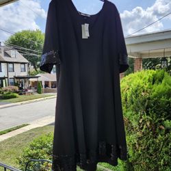 Lane Bryant Cocktail Black Dress 26/28 NWT