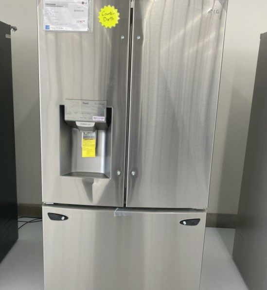LG 3-Door French Refrigerator- Silver- Counter Depth - OPEN BOX 60%OFF