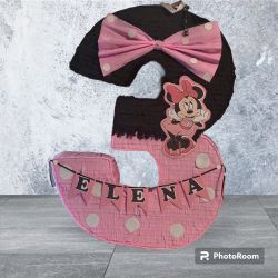 Number 3 Minnie Mouse Piñata 
