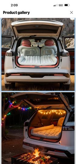 WEY&FLY Car Air Mattress for SUV, Quick Inflation Travel Bed with Air Pump, P...