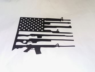 American Flag Firearm Wall Art