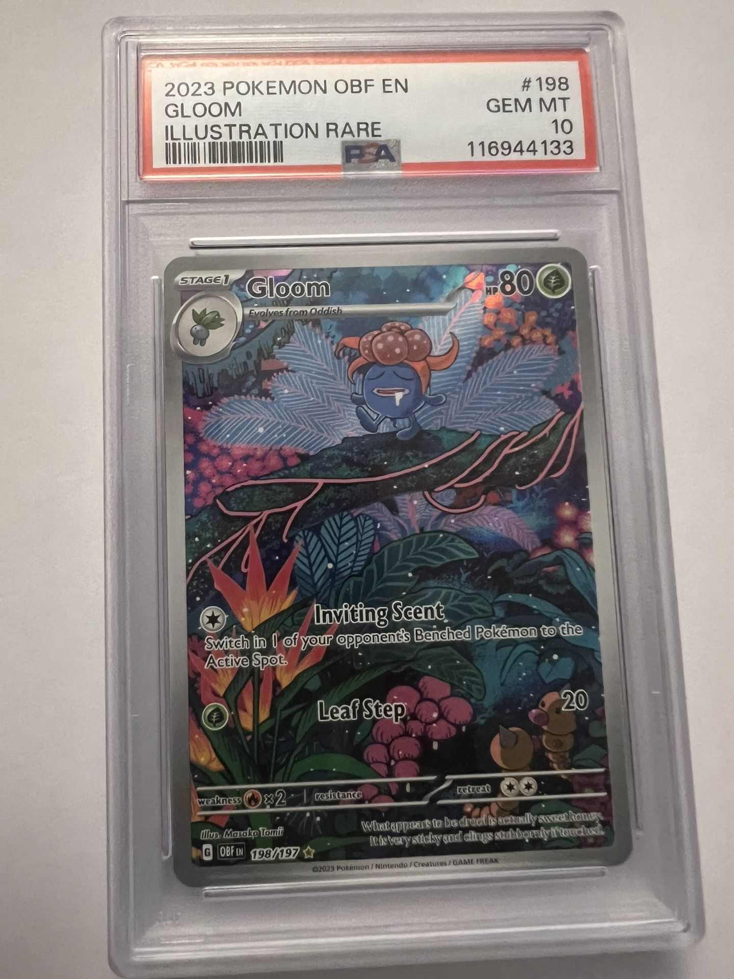 Gloom Obsidian Flames Psa10 Pokemon Card Slab