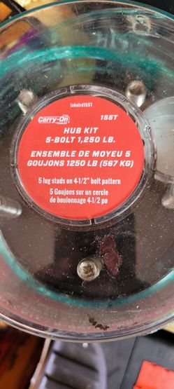 2 Trailer Hub Kits. Like New