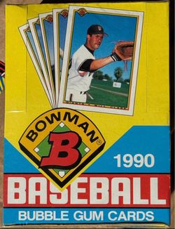 Bowman Baseball Card 1990 Vintage Factory Sealed Wax Pack Box. 36ct. $30.00 Last Box