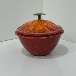 Vintage 60's Pottery Ceramics With Lid Retro Home Decor