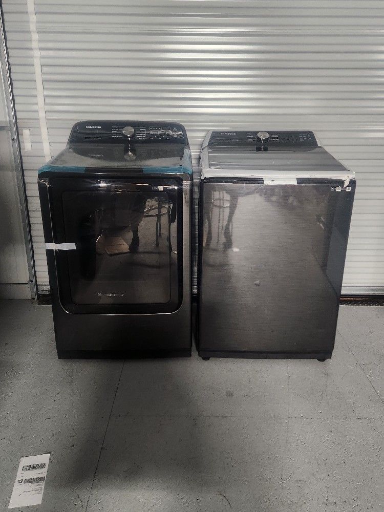 SAMSUNG TOP LOAD WASHER AND DRYER