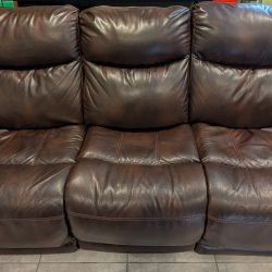 Leather Power Reclining Sofa and Loveseat 