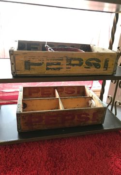 Vintage Pepsi soda crates
