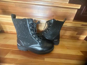 DKNY Girls Youth combat boots size 5