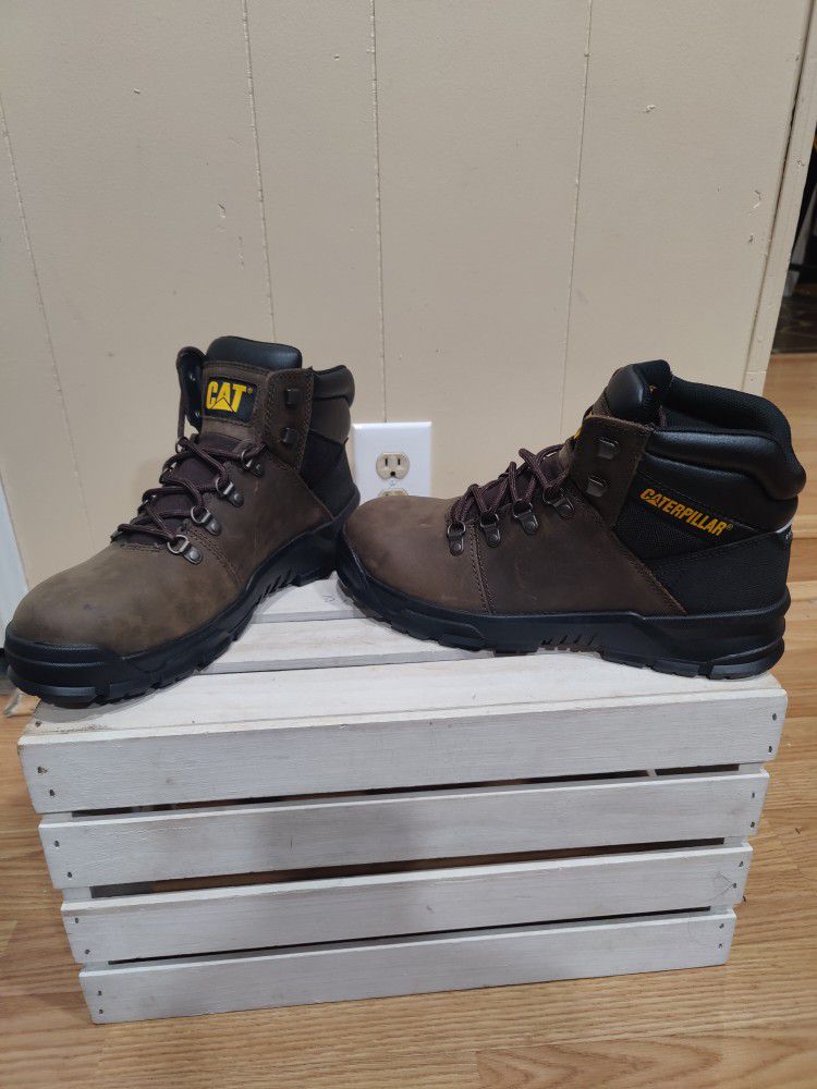 New Caterpillar Work Boots With Steel Toe 