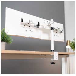 Brand New VIVO Dual VESA Bracket Adapter, Horizontal Assembly Mount for 2 Monitor Screens up to 27 inches (up To 22 Lbs Each), White, MOUNT-VW02AW