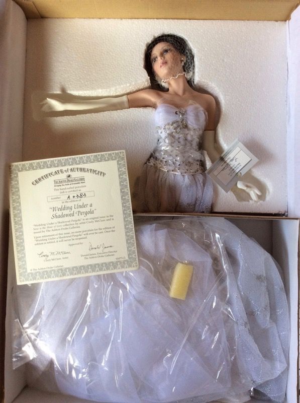 **RARE LOT** Ashton Drake Procelain Bride Dolls, Cindy Mcclure Artist- great deal! “ Now Is The Hour Of Our Love” Collection.$350 Per Doll/OBO!