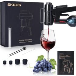 Electric Wine Opener, Needle Piercing Vacuum Wine Bottle Opener