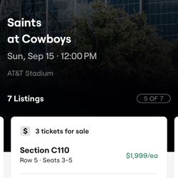 Many Good New Orleans Saints @ Dallas Cowboys Tickets & Parking 