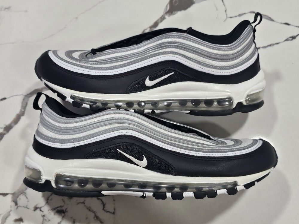 Nike Air Max 97 Reflective Black Silver Size 9.5 US Men's Running Casual