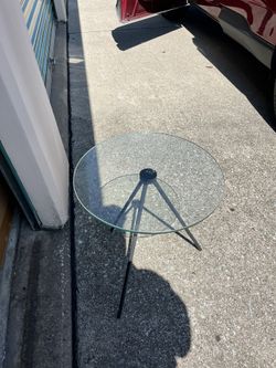 Glass Table On Tripod