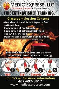 Fire extinguisher training