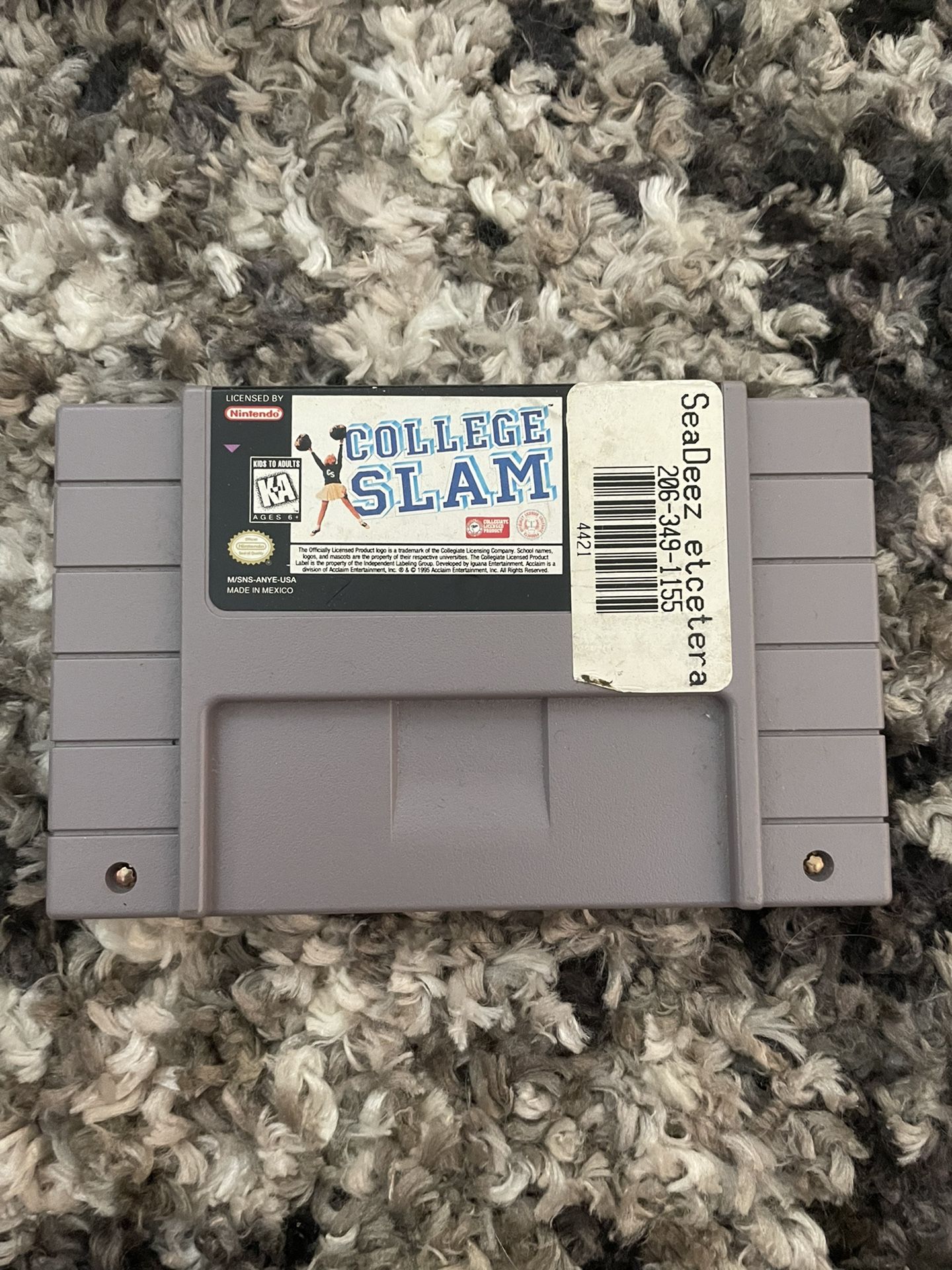 College Slam Super Nintendo Game