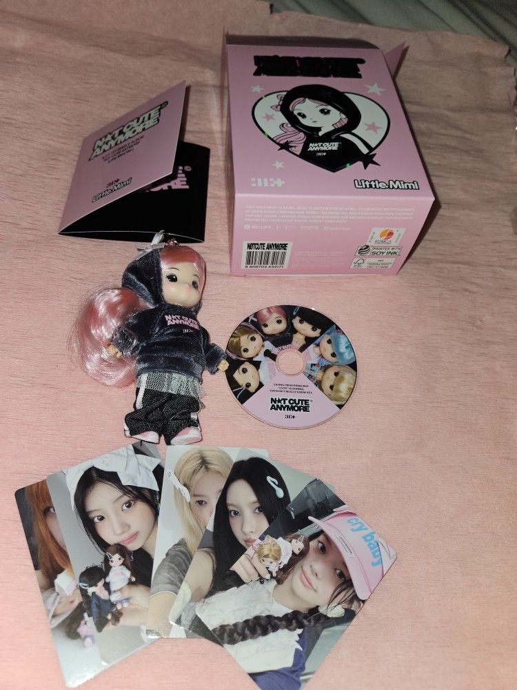 Illit Little mimi hoodie girl doll + 0t5 photocard set + mini cd