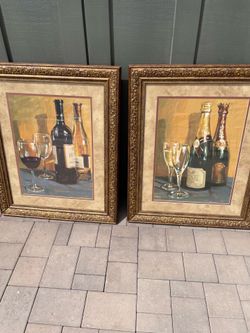 Wine Theme Framed Art