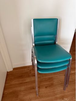 Vintage steel stacking chairs