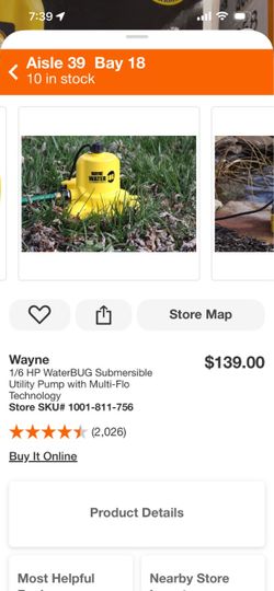 Wayne WaterBUG Submersible Utility Pump