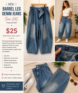 Super cute jeans never worn 2xl