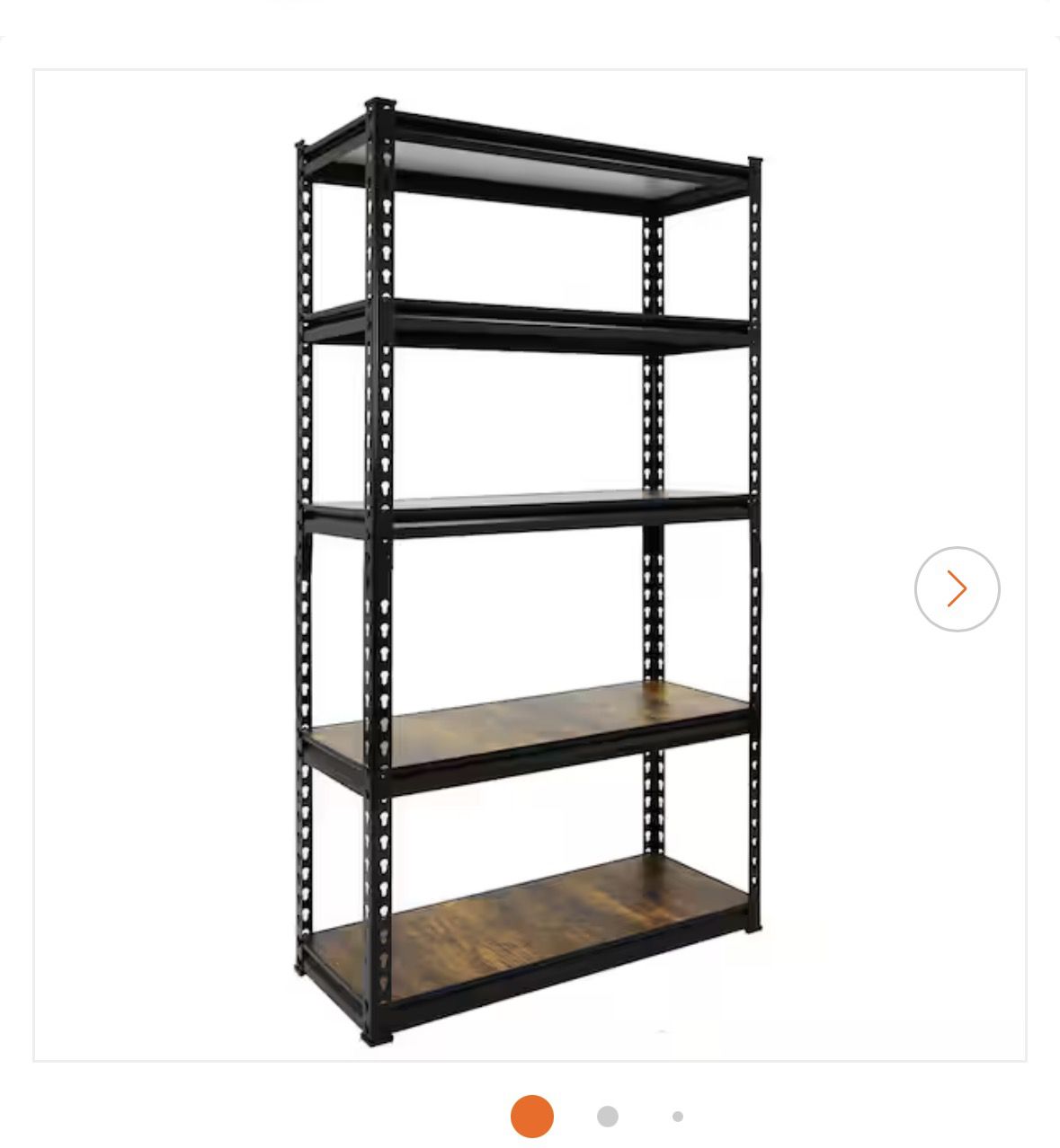 NEW IN BOX KING'S RACK Black 5-Tier Boltless Tier Height Adjustable Steel Garage Storage Rack Shelving Units (36" W x 18" D x 72" H)