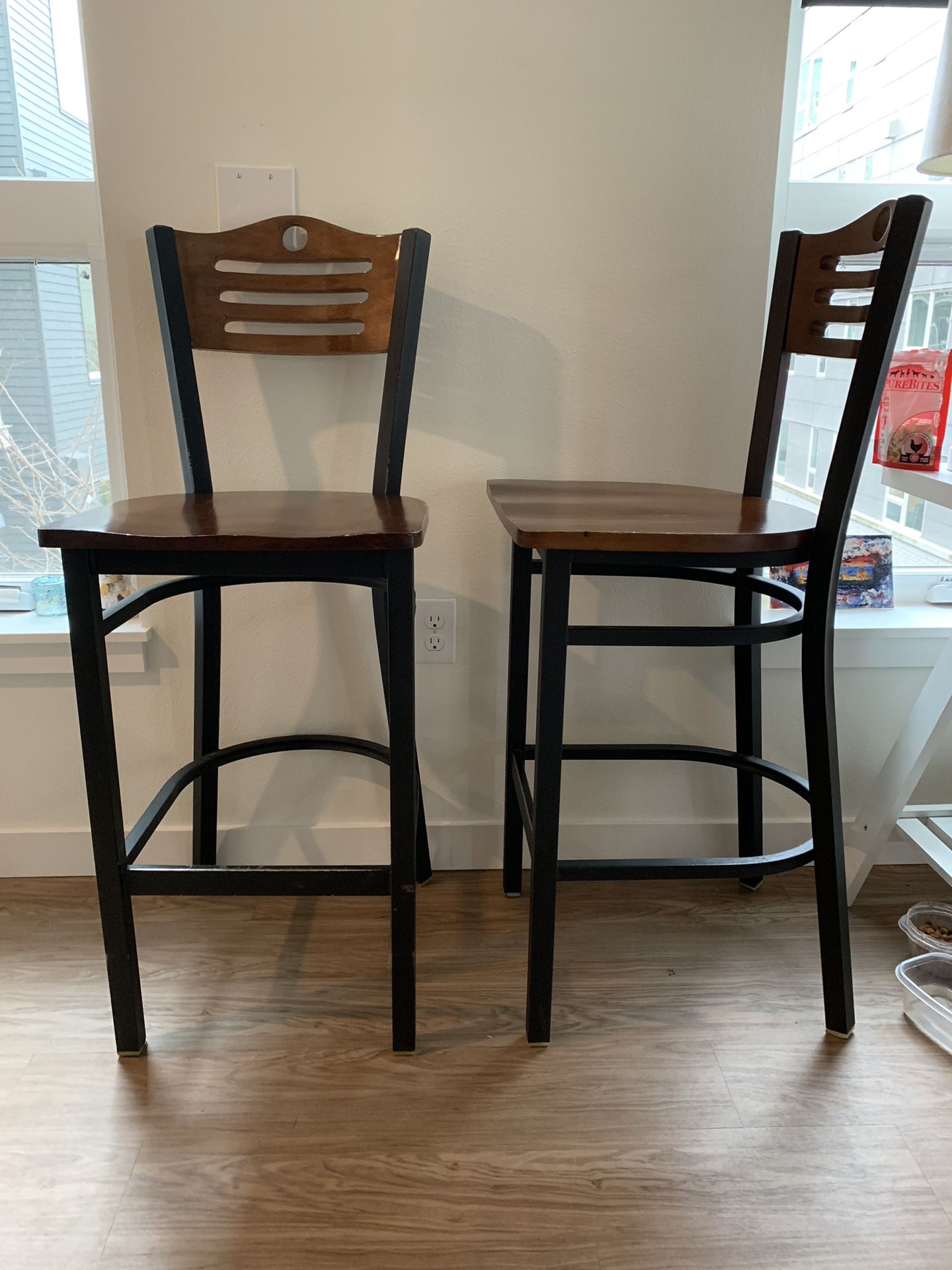 Set of 2 Bar Stool Kitchen Island Chairs Stools