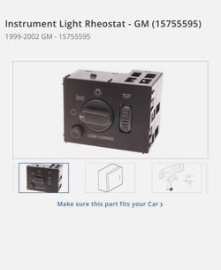 99-02 Silverado Headlight Switch 