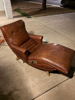 Vintage mcm electric reclining massage chair chair lounge contour recliner