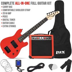 LyxPro 330 Inch Electric Guitar and Starter Kit