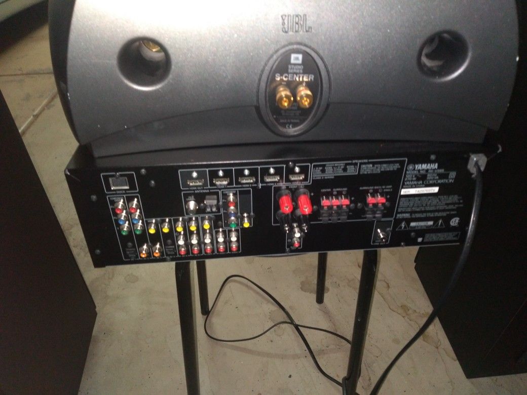 jbl hls820 speakers 8" woofers jbl s center yamaha rx v565 hdmi