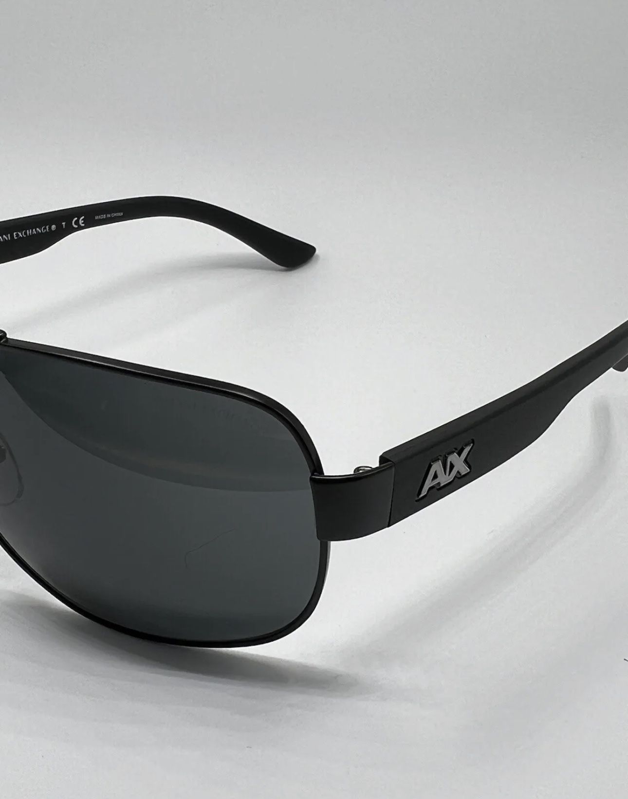 Armani Exchange Man Sunglasses Matte Black Frame, Grey Lenses, 62MM