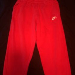 Red Nike Sweatpants, Size Kids XL