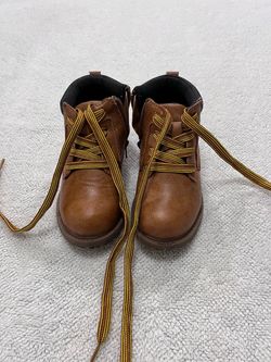 Toddler Brown Lace-Up Ankle Boots