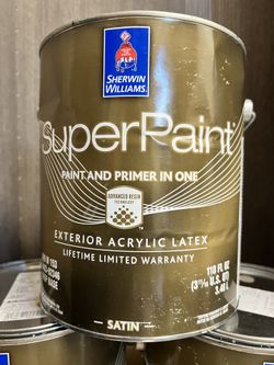 Super paint.  Exterior Acrylic Latex Brown  