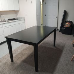 Black Wood Dining Table 60"