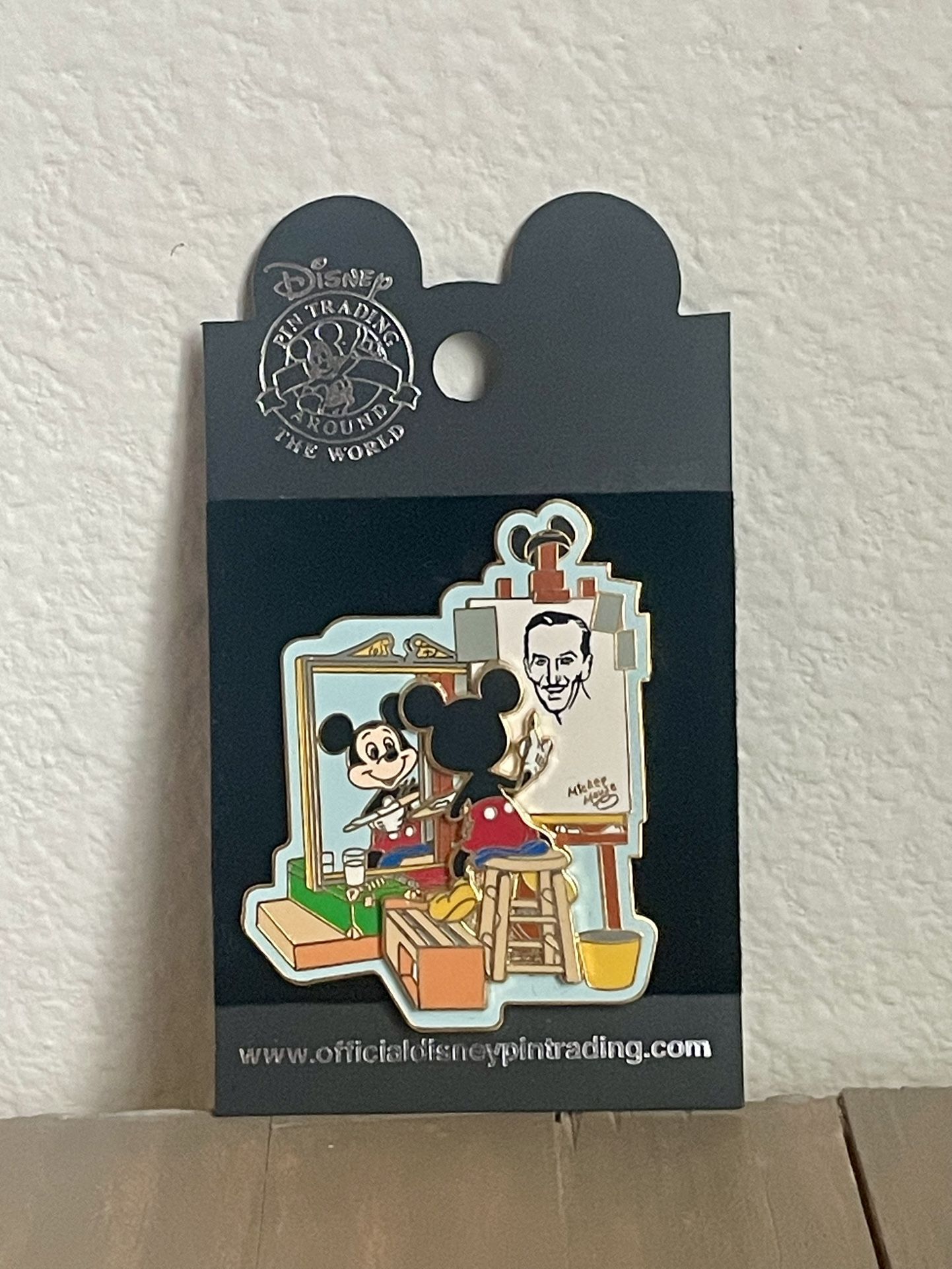 2004 Disney WDW Trading Pin Mickey Mouse Self Portrait Painting Walt Disney