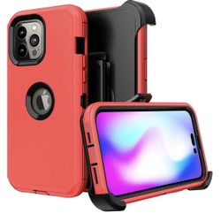 For iPhone 14 Pro Max Red Belt Clíp Case  